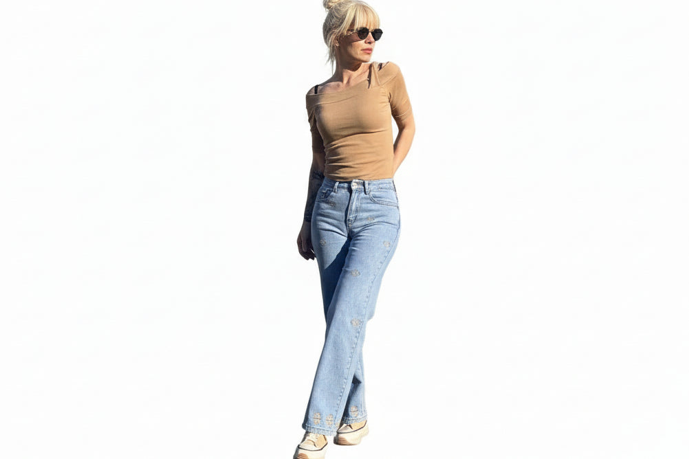 Jeans Denim Bordado