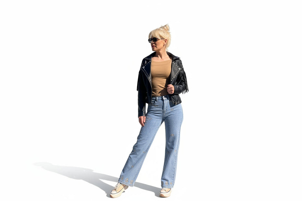 Jeans Denim Bordado