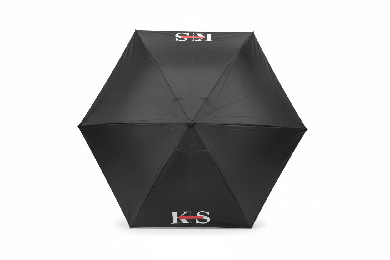 Paraguas Compacto Negro con Funda KS®